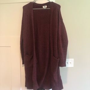 Old Navy Burgundy long Cardigan